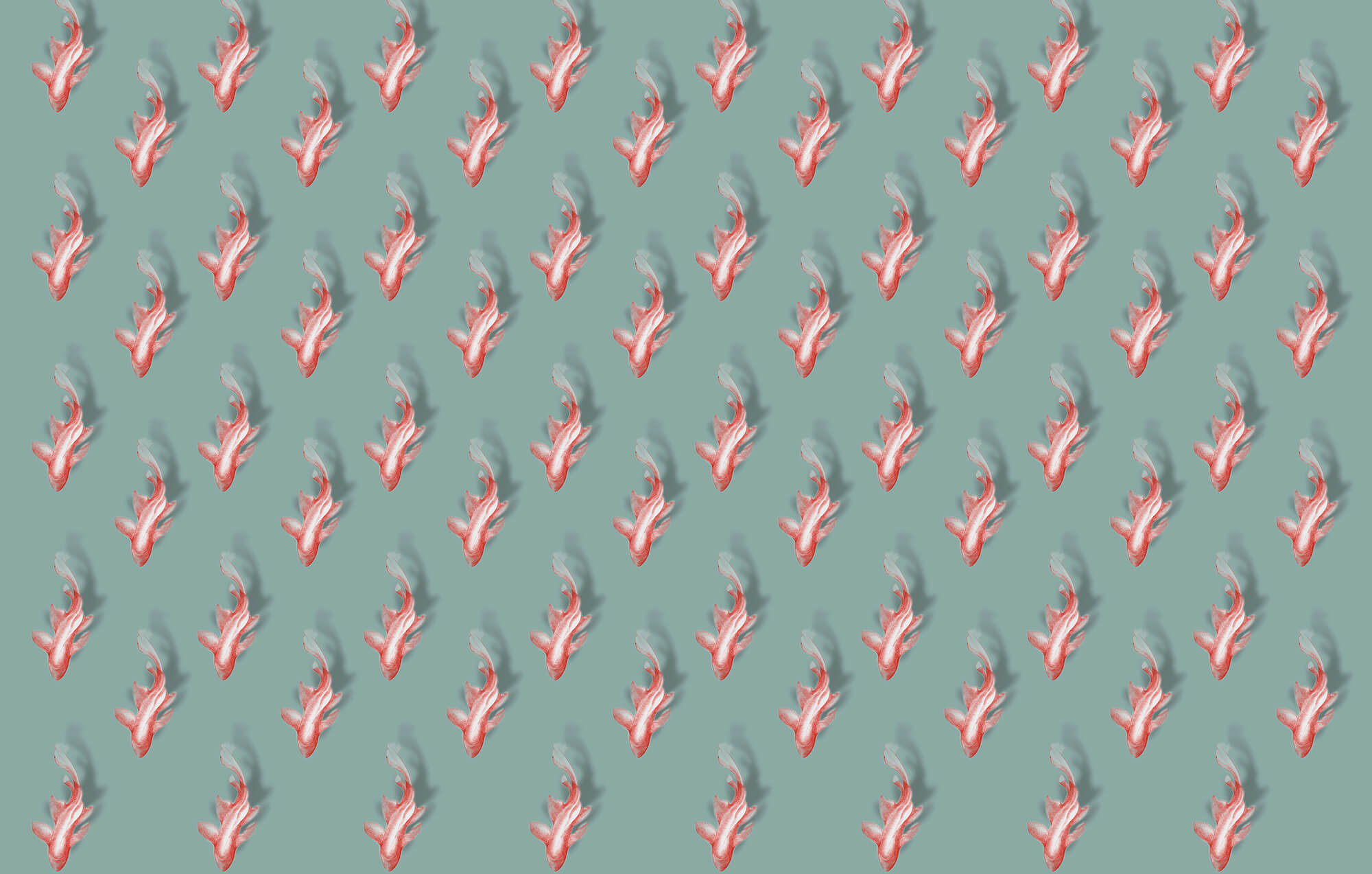 Pattern of fish on a blue background