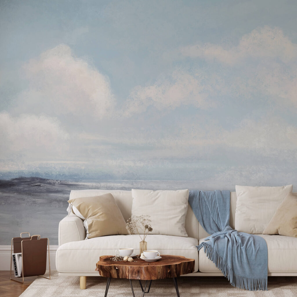 Landschaft mit bewölktem Himmel