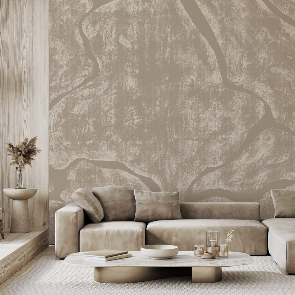 Organisches Muster in gedeckten Farbtönen