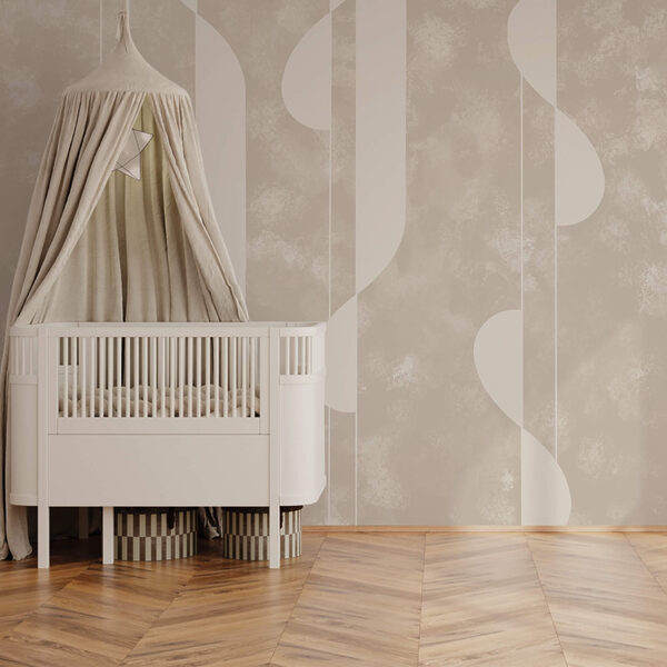 Abstrakte Formen in sanften Beigetönen