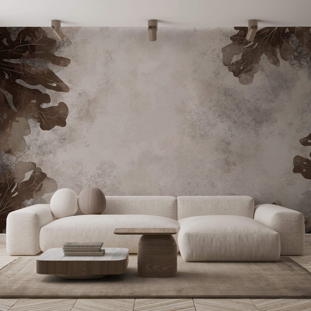 Braune Blätter auf weißem Untergrund Braune Blätter auf weißem Untergrund