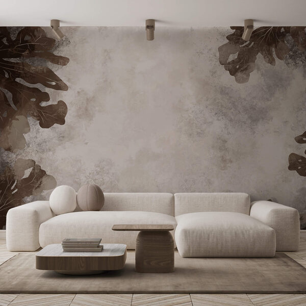 Braune Blätter auf weißem Untergrund Braune Blätter auf weißem Untergrund