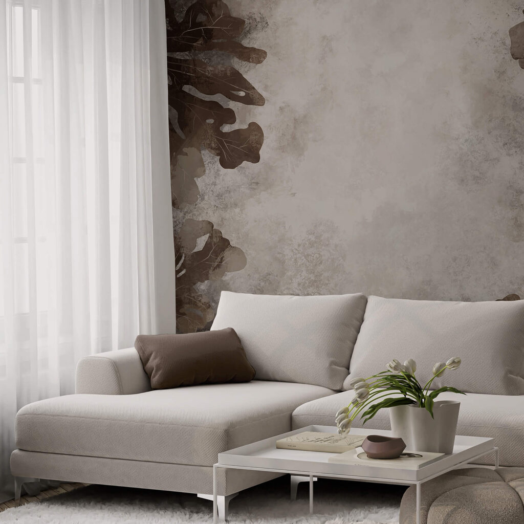 Braune Blätter auf weißem Untergrund Braune Blätter auf weißem Untergrund