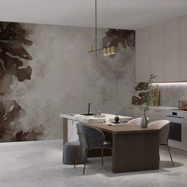 Braune Blätter auf weißem Untergrund Braune Blätter auf weißem Untergrund