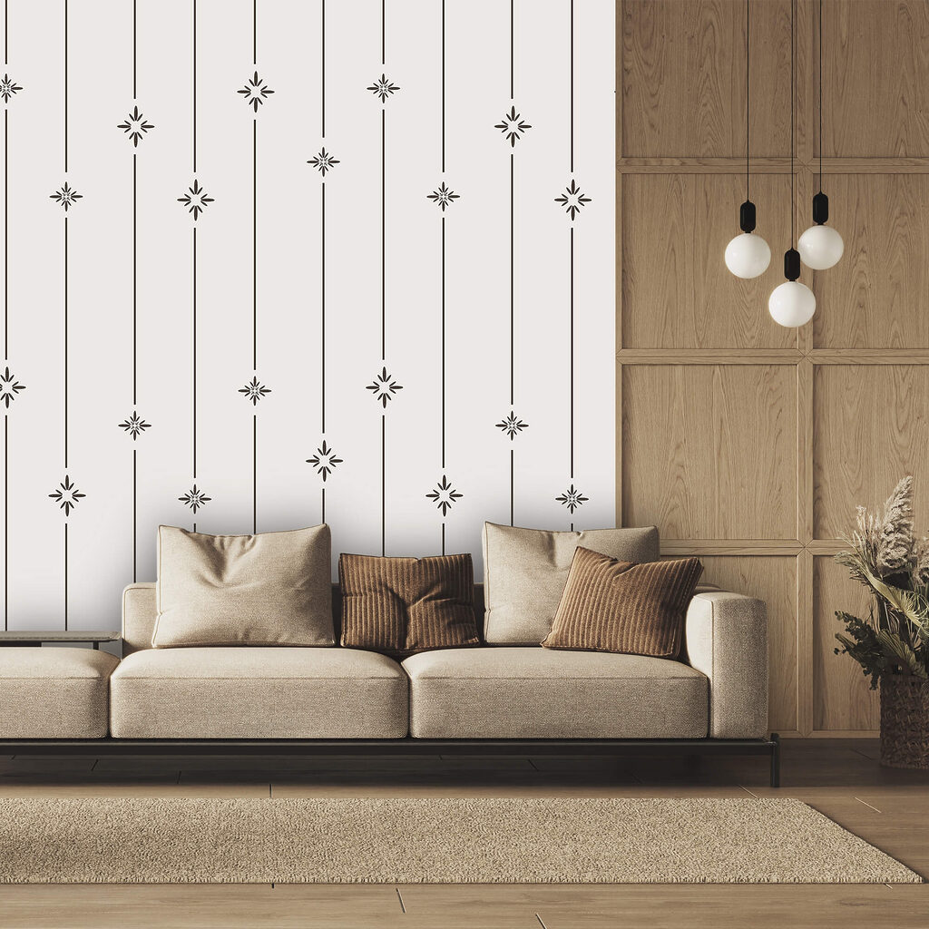 Muster aus Sternen und Linien