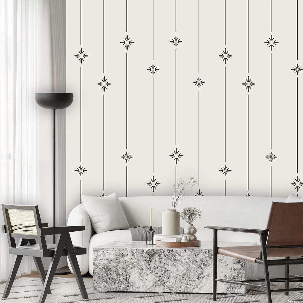 Muster aus Sternen und Linien