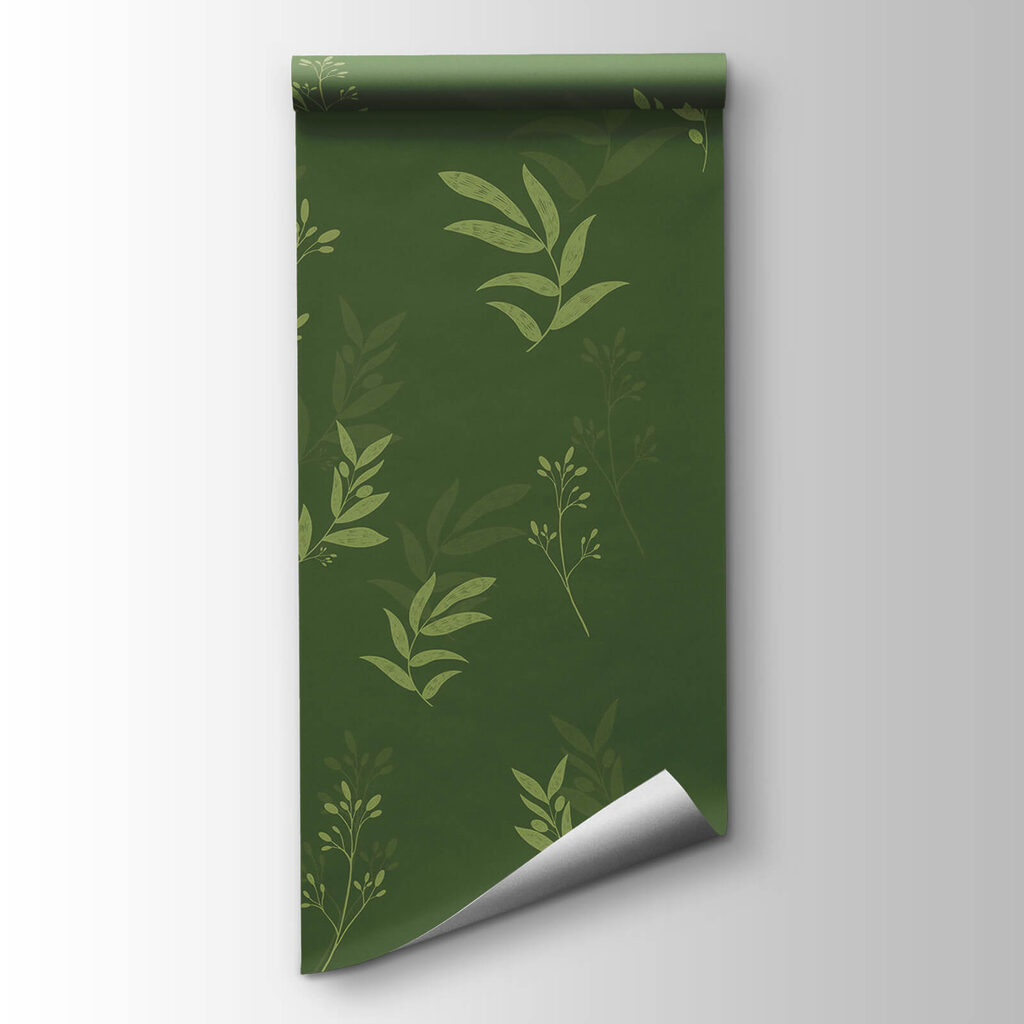 Pattern of leaves on a green background Pattern of leaves on a green background
