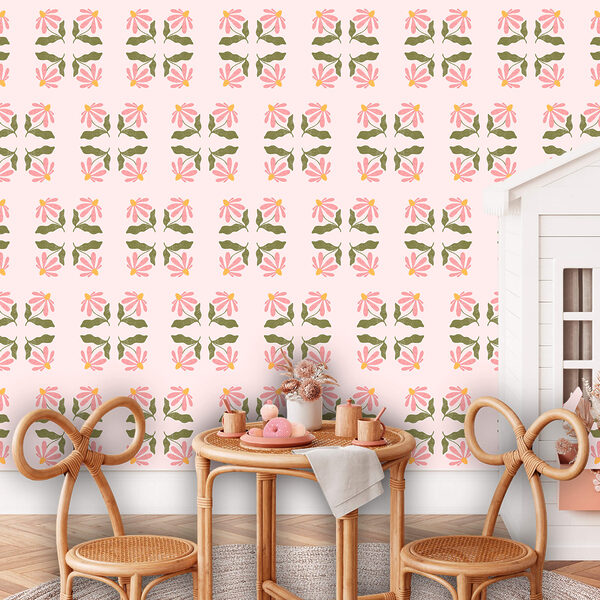 Blumen- und Blattmuster