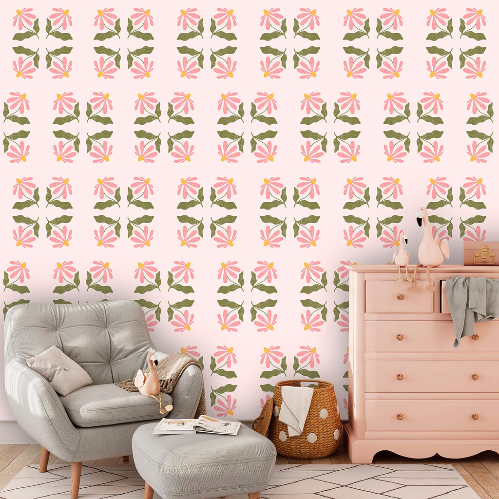 Blumen- und Blattmuster