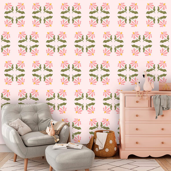 Blumen- und Blattmuster