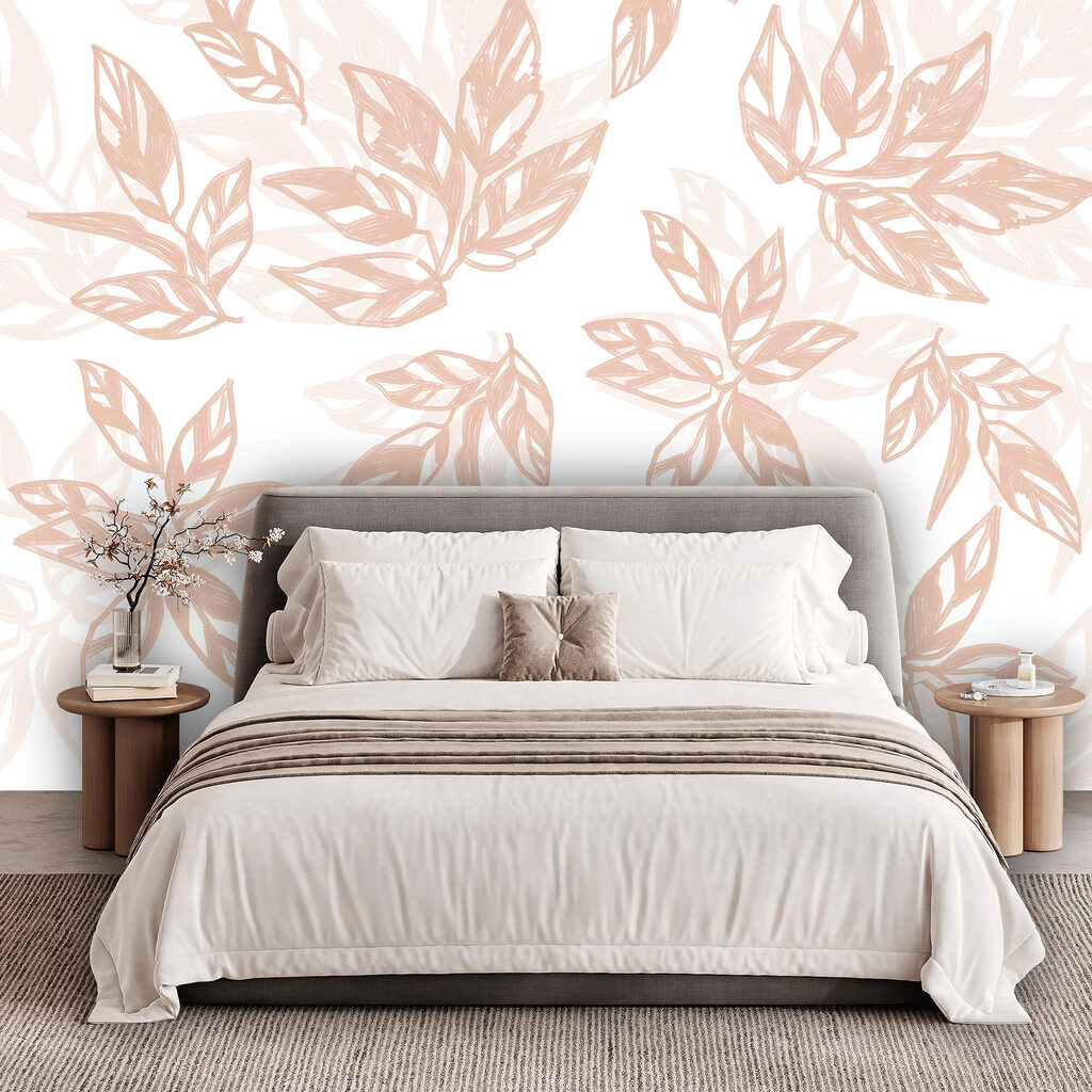 Blattmuster auf weißem Hintergrund