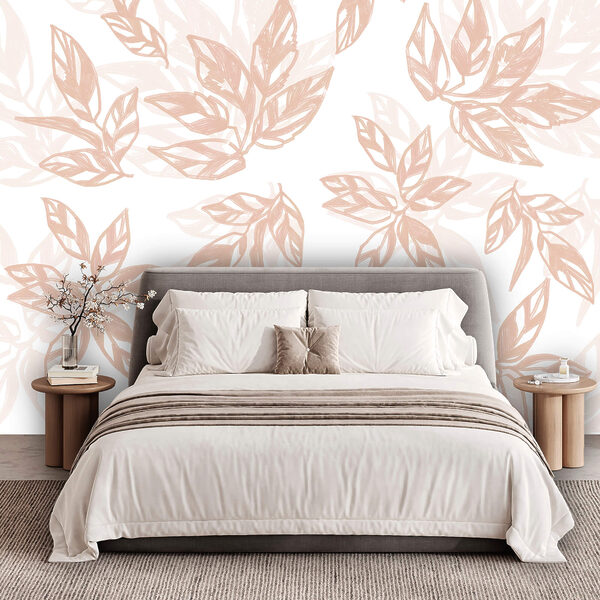 Blattmuster auf weißem Hintergrund