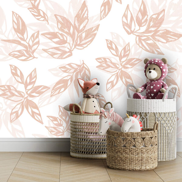 Blattmuster auf weißem Hintergrund