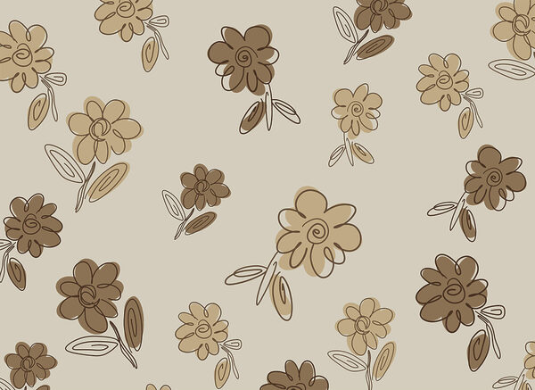 Pattern of flowers on a beige background