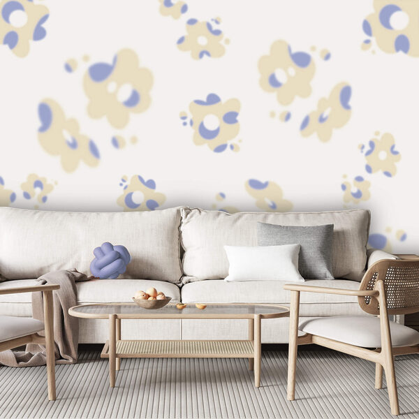 Blumenmuster auf weißem Hintergrund