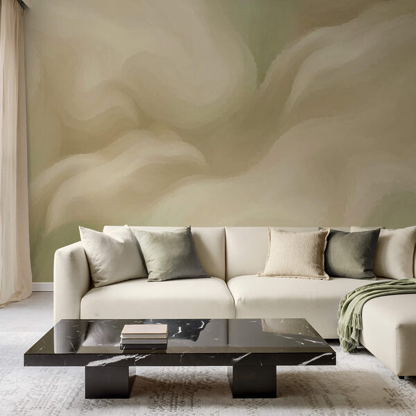 Weiche, fließende Abstraktion in hellen Farbtönen