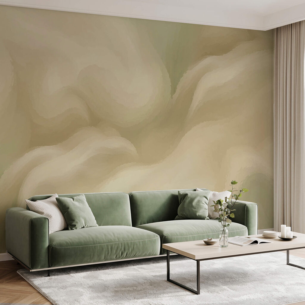 Weiche, fließende Abstraktion in hellen Farbtönen