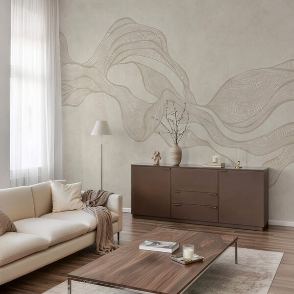 Weiß-braunes Wellenmuster