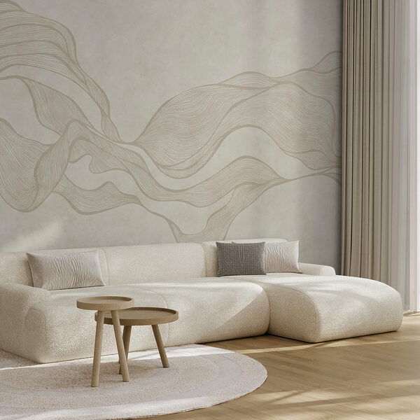 Weiß-braunes Wellenmuster