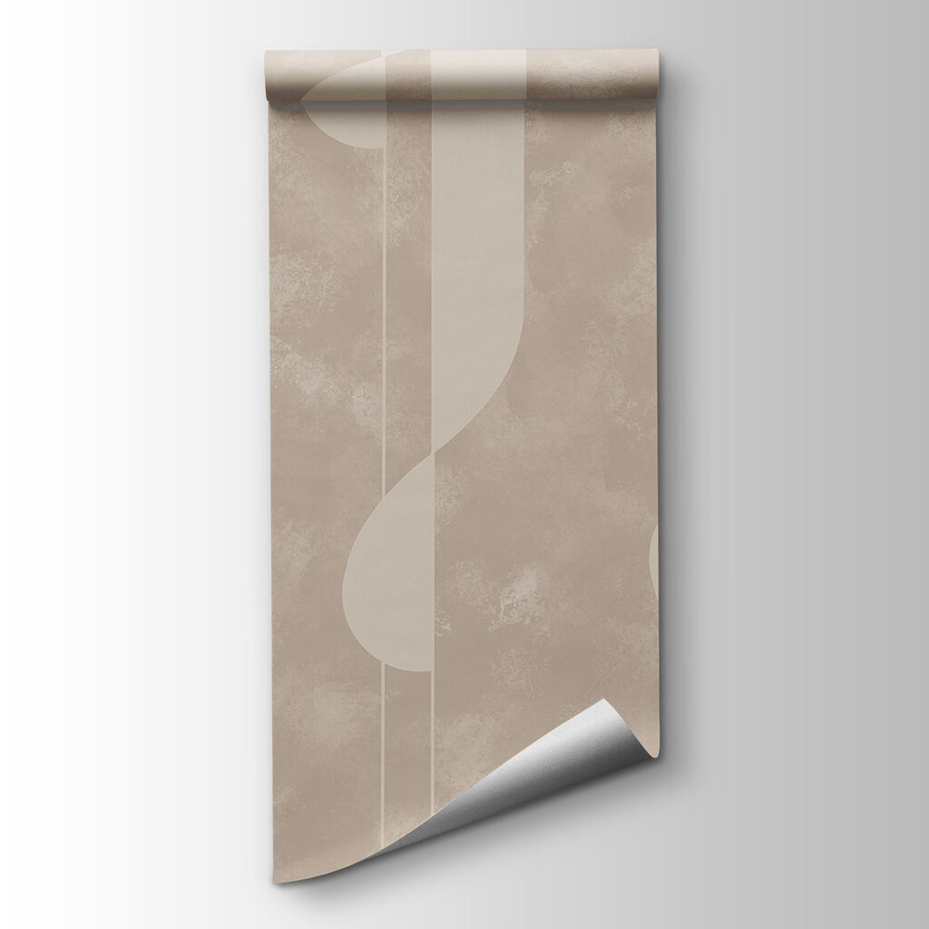 Abstract shapes in soft beige tones