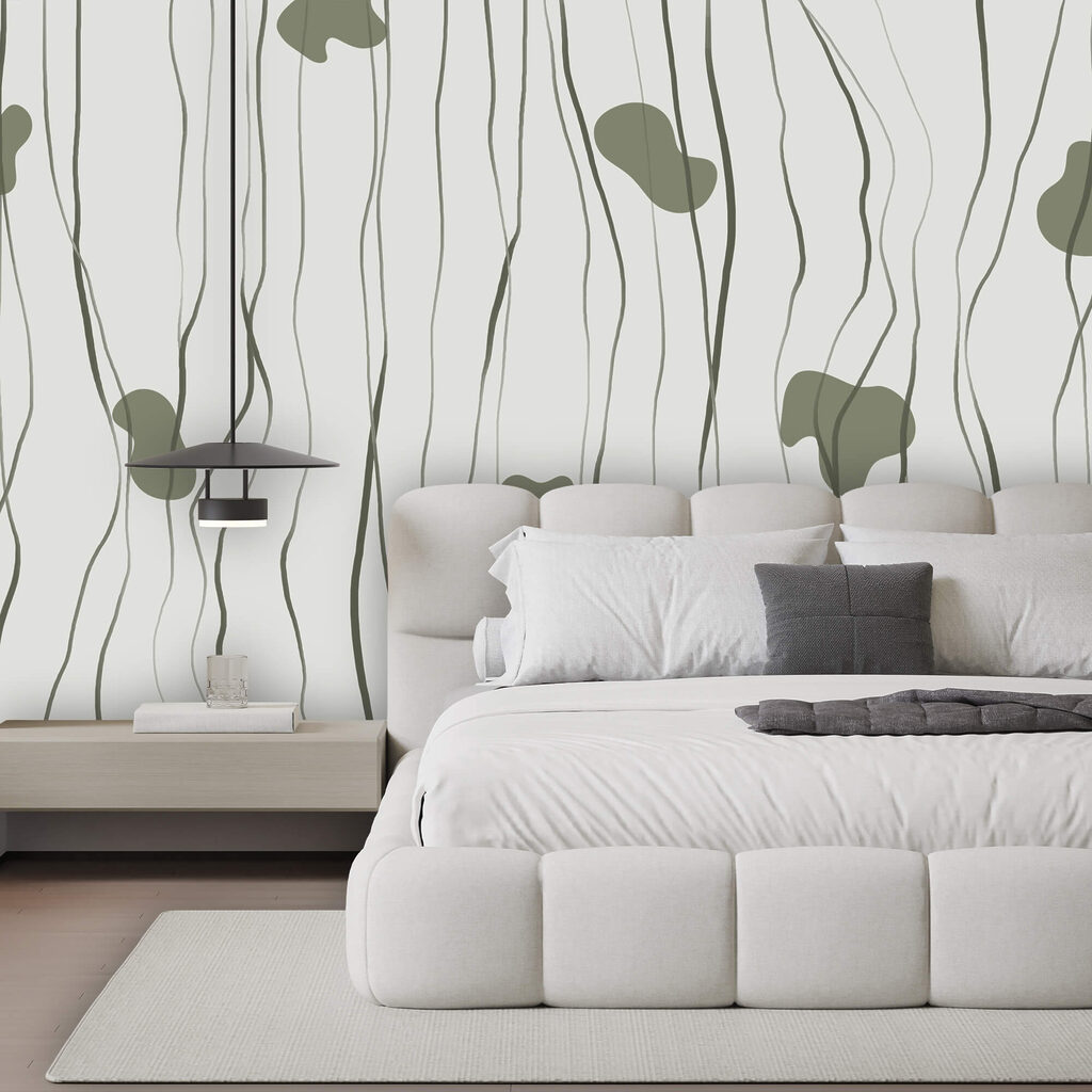 Muster aus grünen und grauen Linien