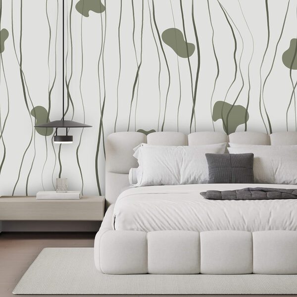 Muster aus grünen und grauen Linien