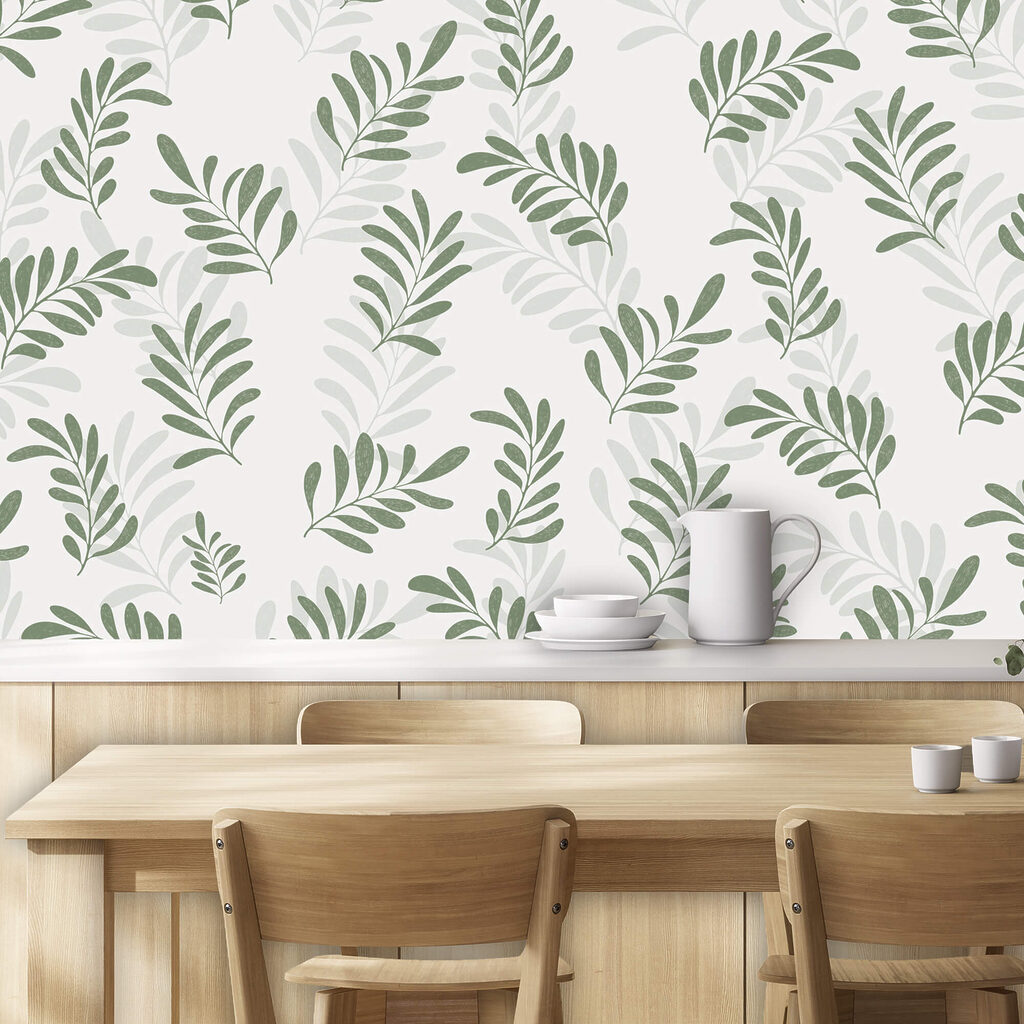 Blattmuster auf weißem Hintergrund