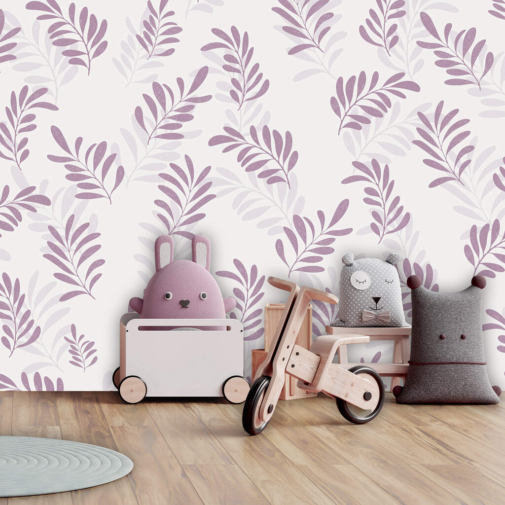 Muster aus violetten Blättern