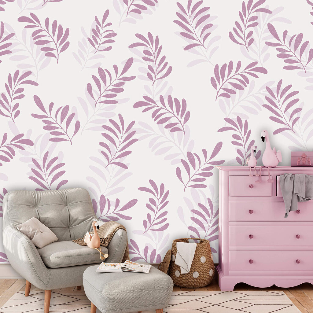 Muster aus violetten Blättern