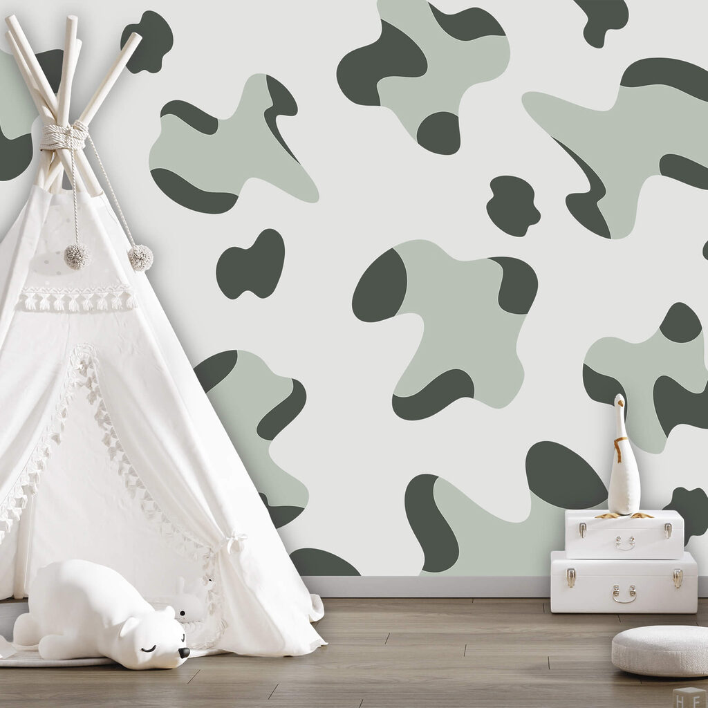 Muster aus schwarzen und weißen Flecken