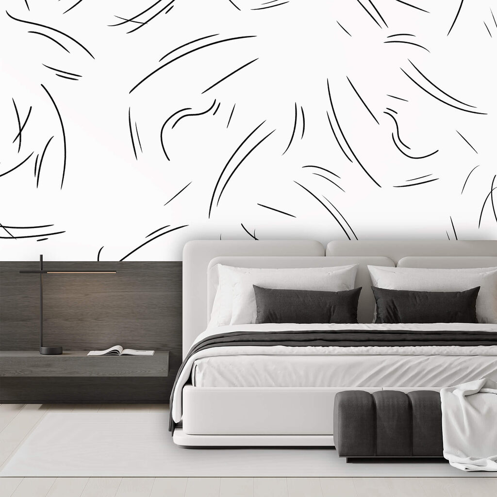 Schwarze Linien auf weißem Hintergrund