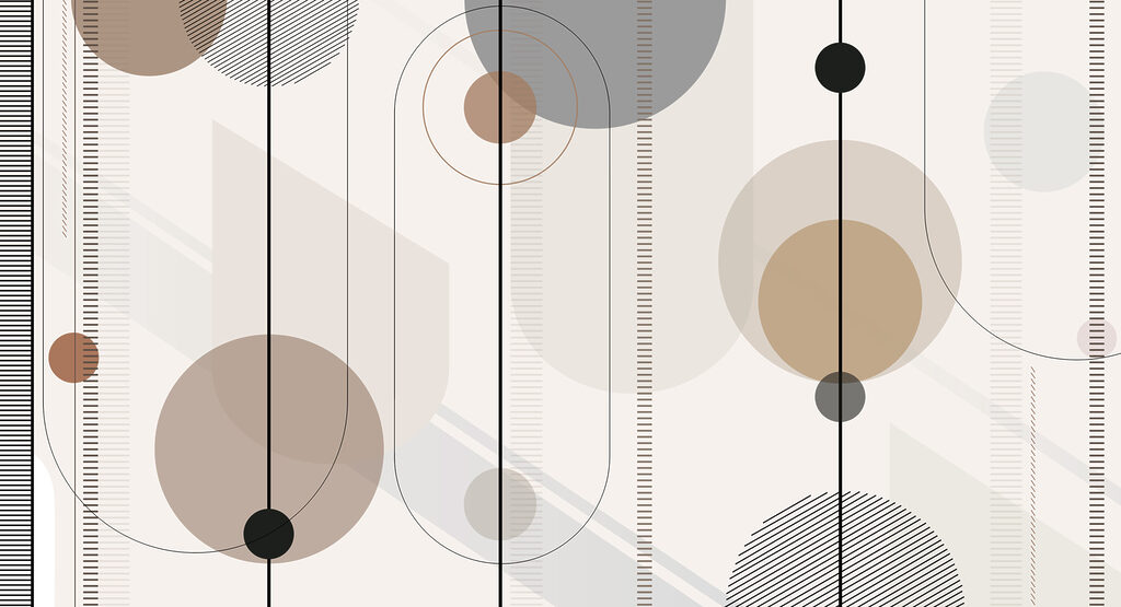 Abstract geometric shapes in soft tones