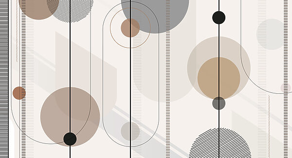Abstract geometric shapes in soft tones