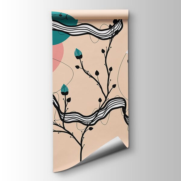 Drawing of a tree with flowers and leaves
