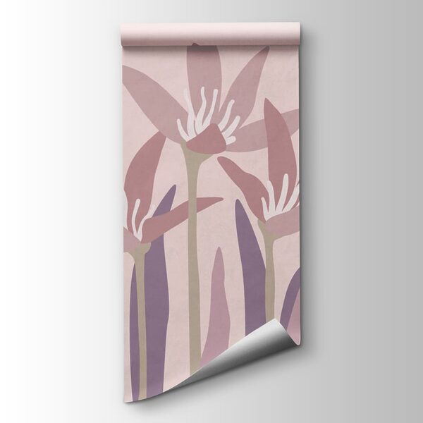 Group of flowers with purple stems Group of flowers with purple stems