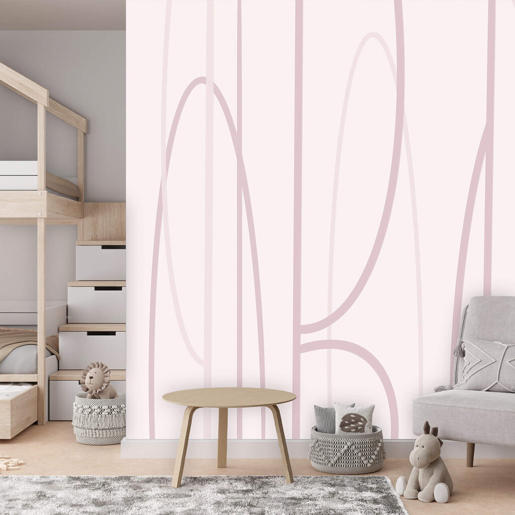 Rosa-weißer Hintergrund mit Linien