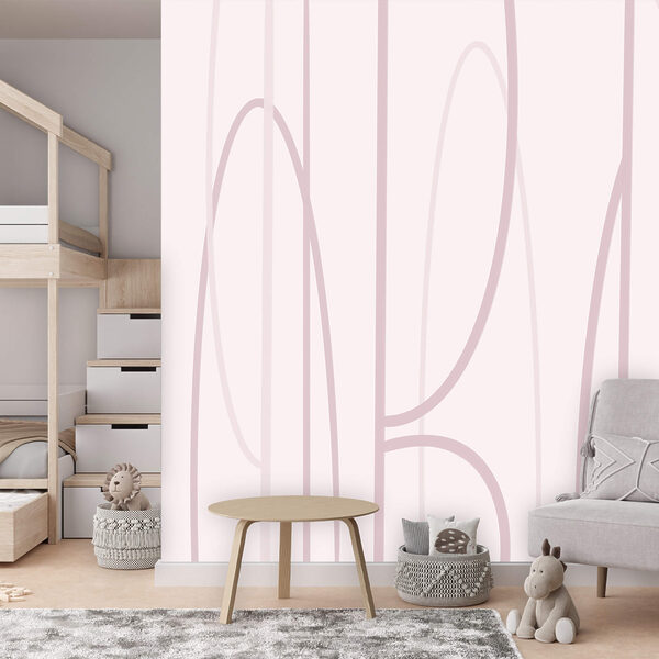 Rosa-weißer Hintergrund mit Linien