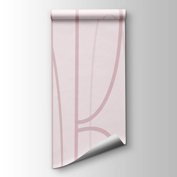 Pink and white background with lines