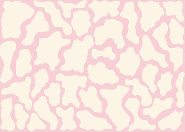 Pink and white cow pattern