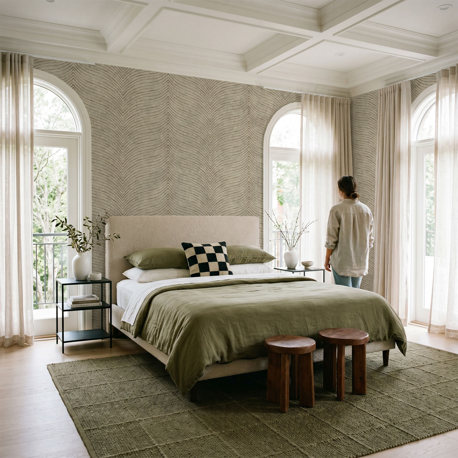 Elegante Wellenmuster auf neutralem Hintergrund