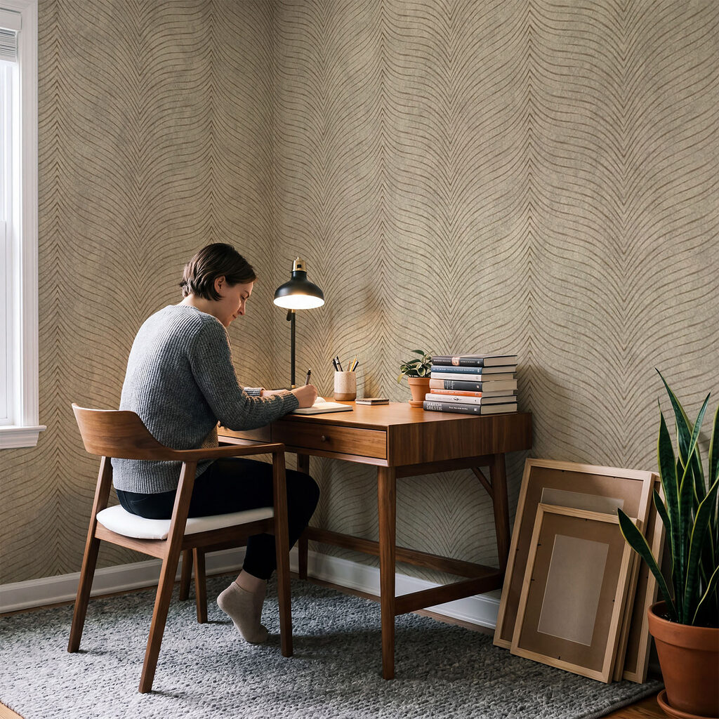 Elegante Wellenmuster auf neutralem Hintergrund
