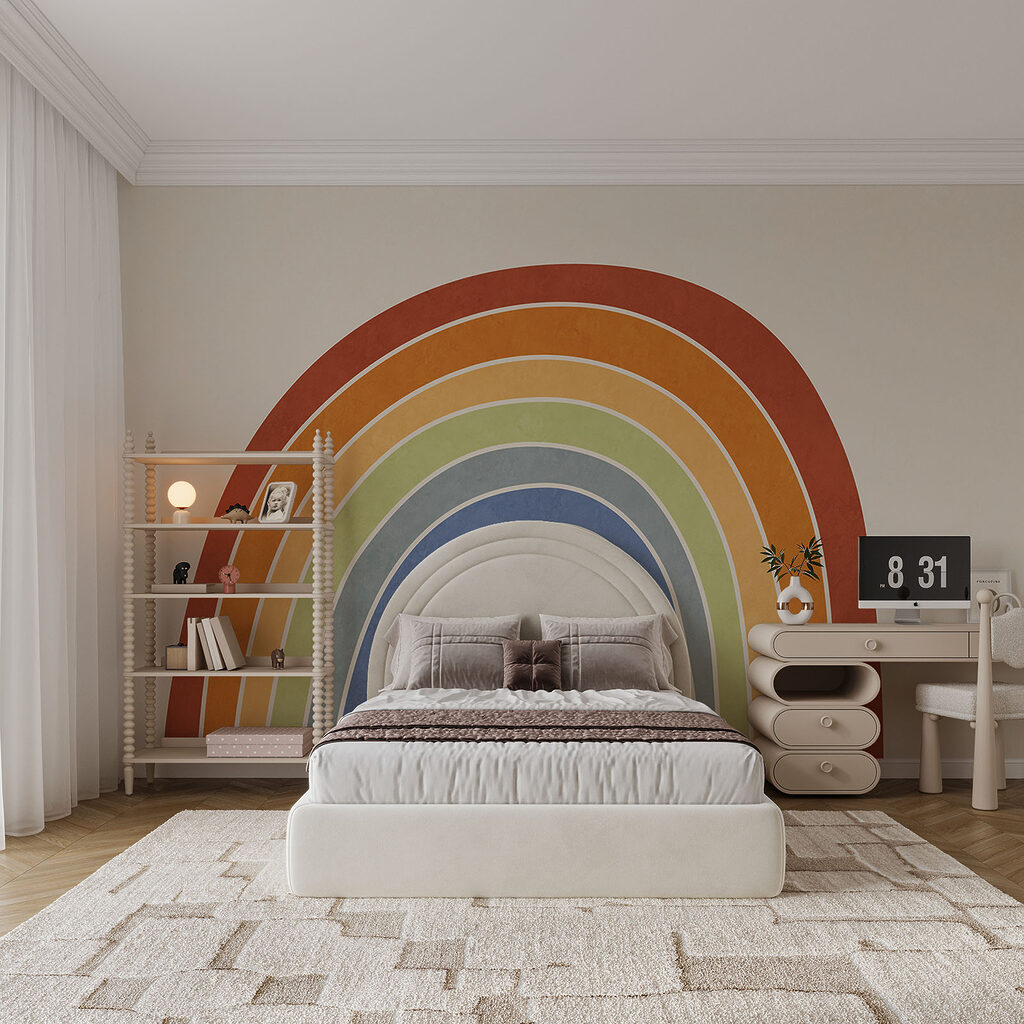 Regenbogen auf weißem Hintergrund Regenbogen auf weißem Hintergrund