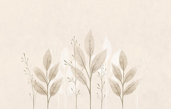 Gentle leaves on a soft background