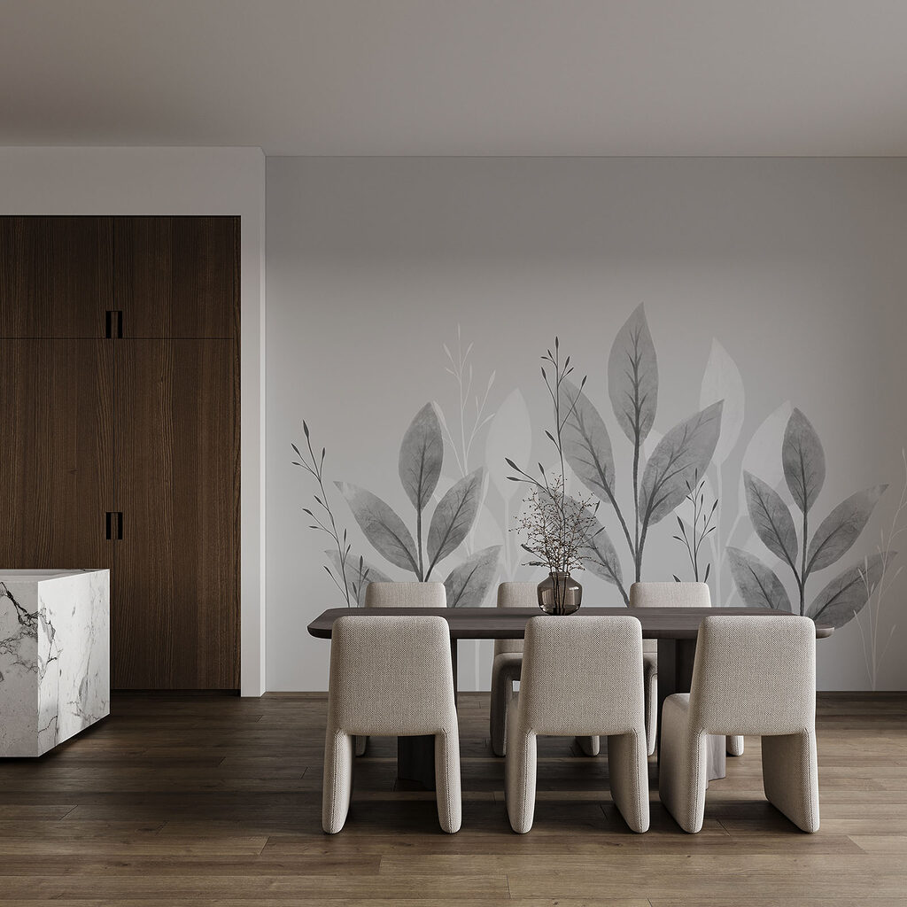 Elegantes, botanisches Design in Schwarz-Weiß Elegantes, botanisches Design in Schwarz-Weiß