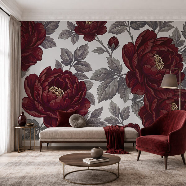 - Elegantes Blumenmuster in satten Farben - Elegantes Blumenmuster in satten Farben