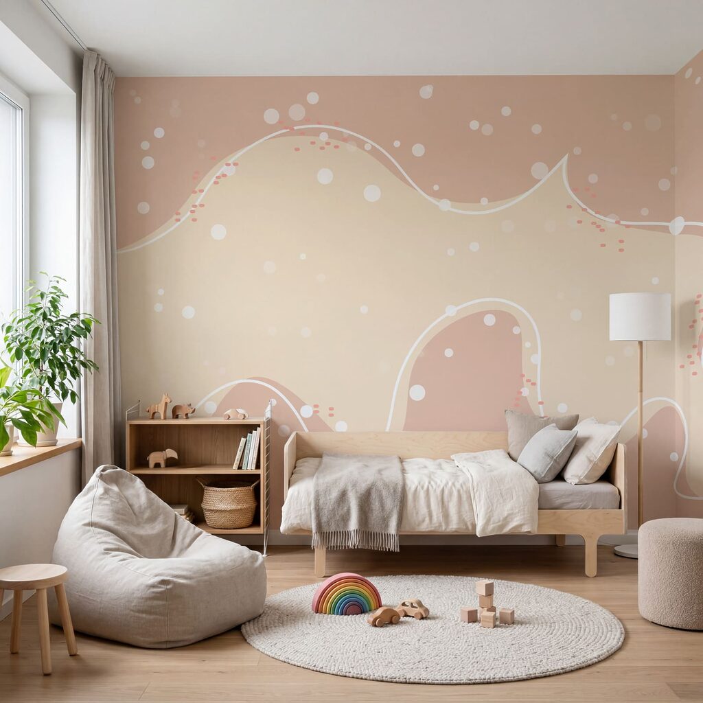 Weißer und rosa Hintergrund mit Punkten Weißer und rosa Hintergrund mit Punkten
