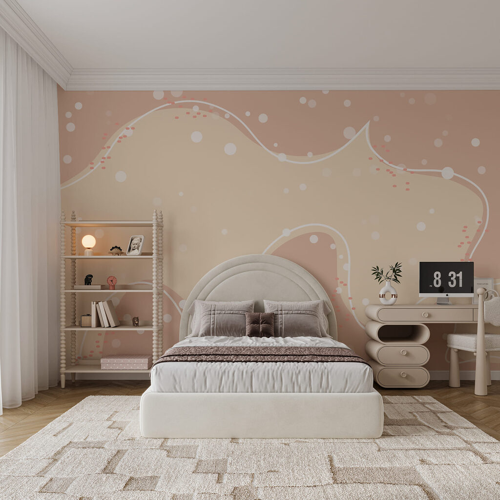 Weißer und rosa Hintergrund mit Punkten Weißer und rosa Hintergrund mit Punkten