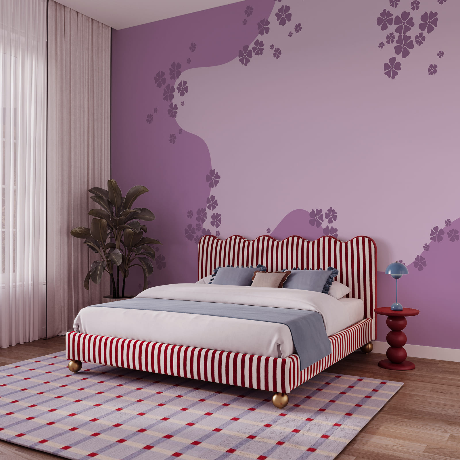 Lila-weißer Hintergrund mit Blumen Lila-weißer Hintergrund mit Blumen