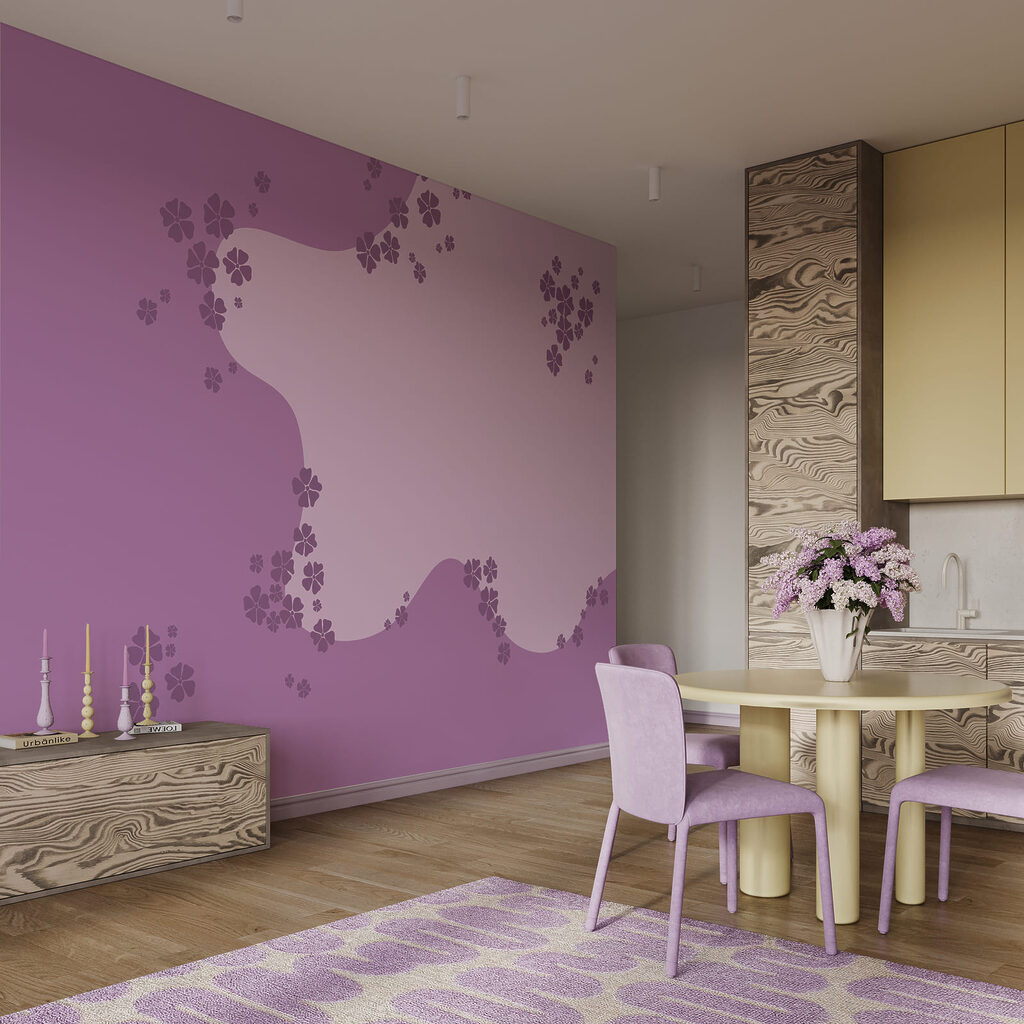 Lila-weißer Hintergrund mit Blumen Lila-weißer Hintergrund mit Blumen