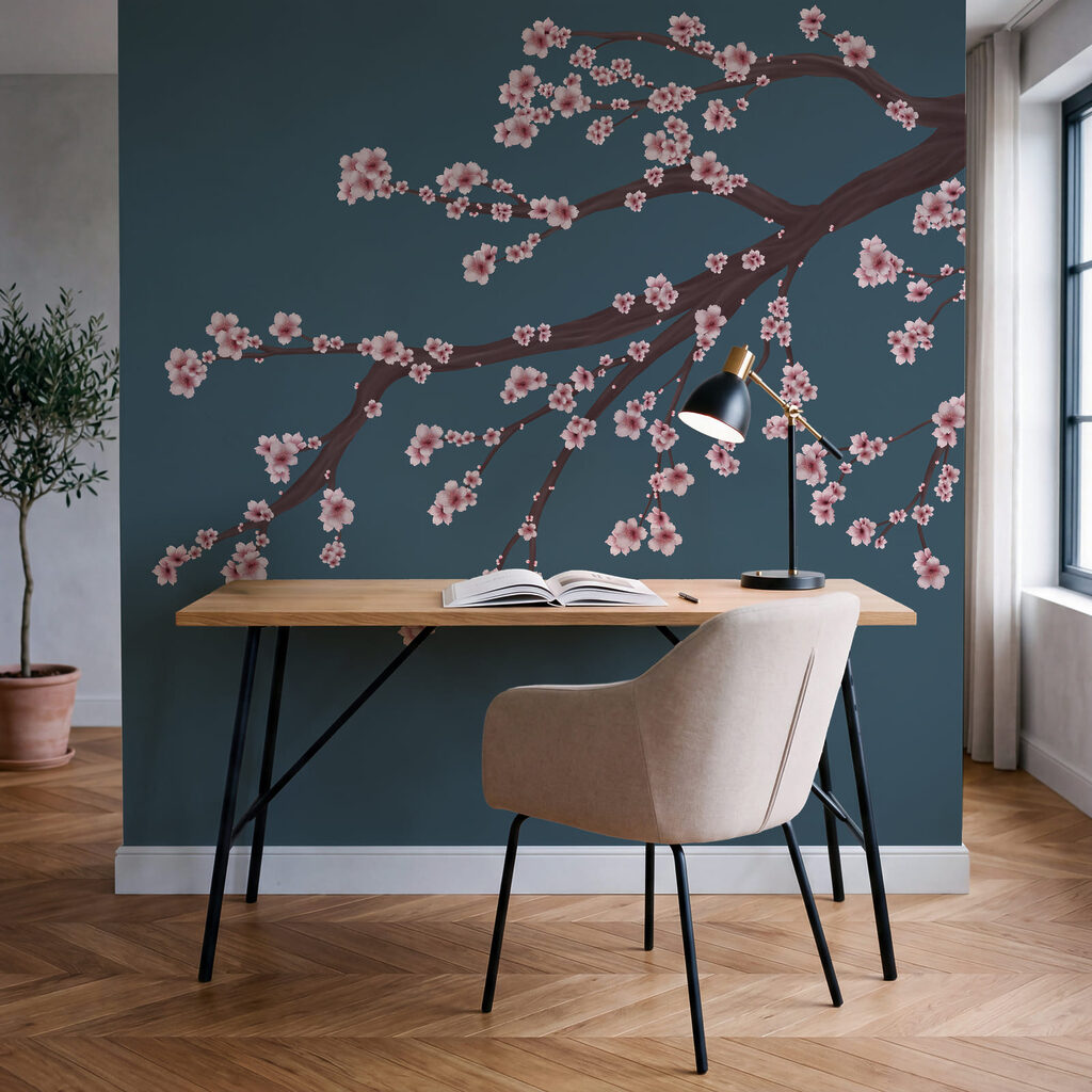 Baumzweig mit rosa Blüten Baumzweig mit rosa Blüten